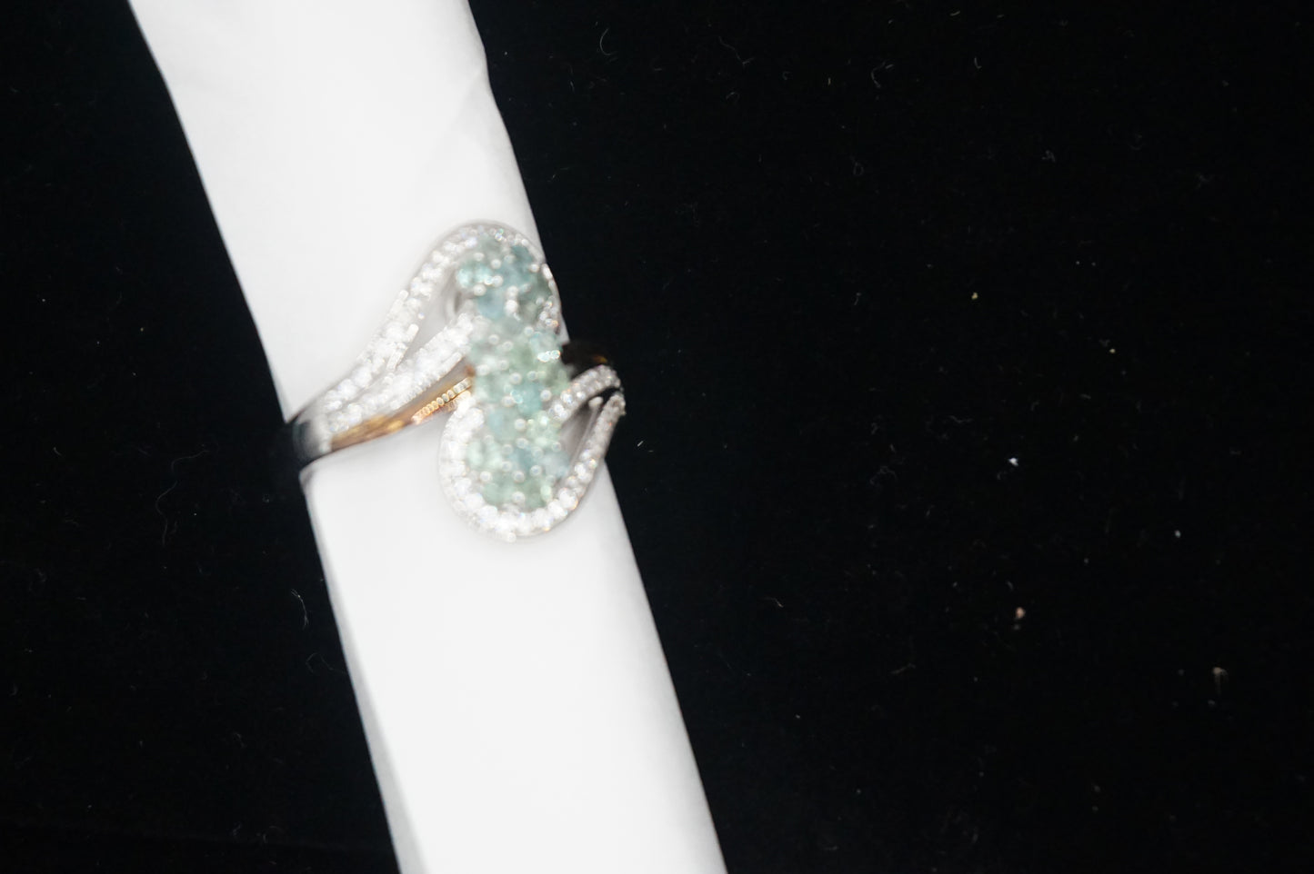 Platinum over silver size 8 Alexandrite, with Natural White Zircon.