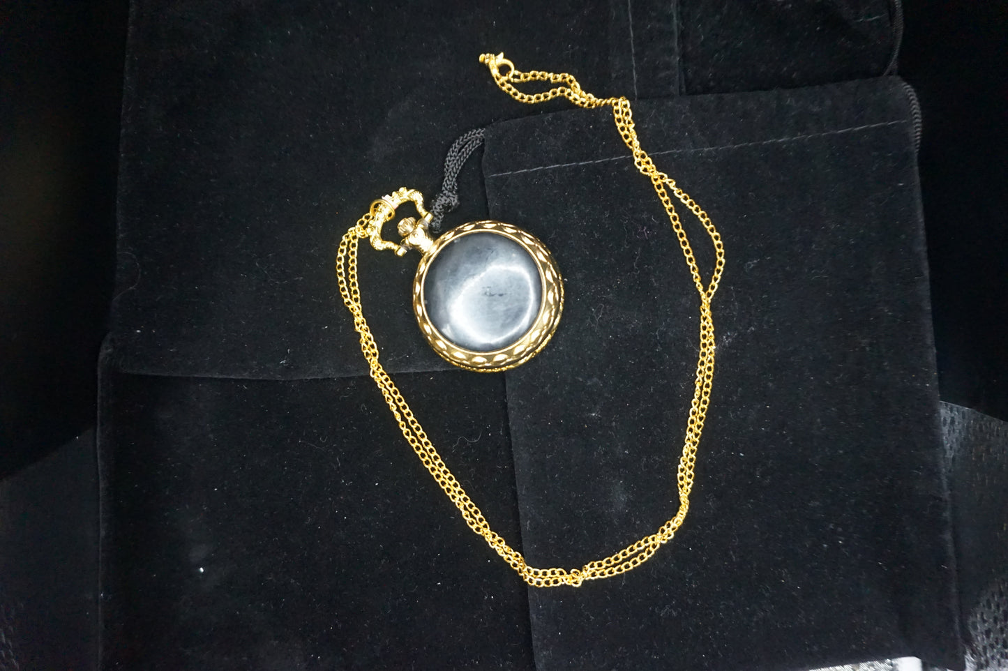Shungite Pocket Watch With Copper Chain