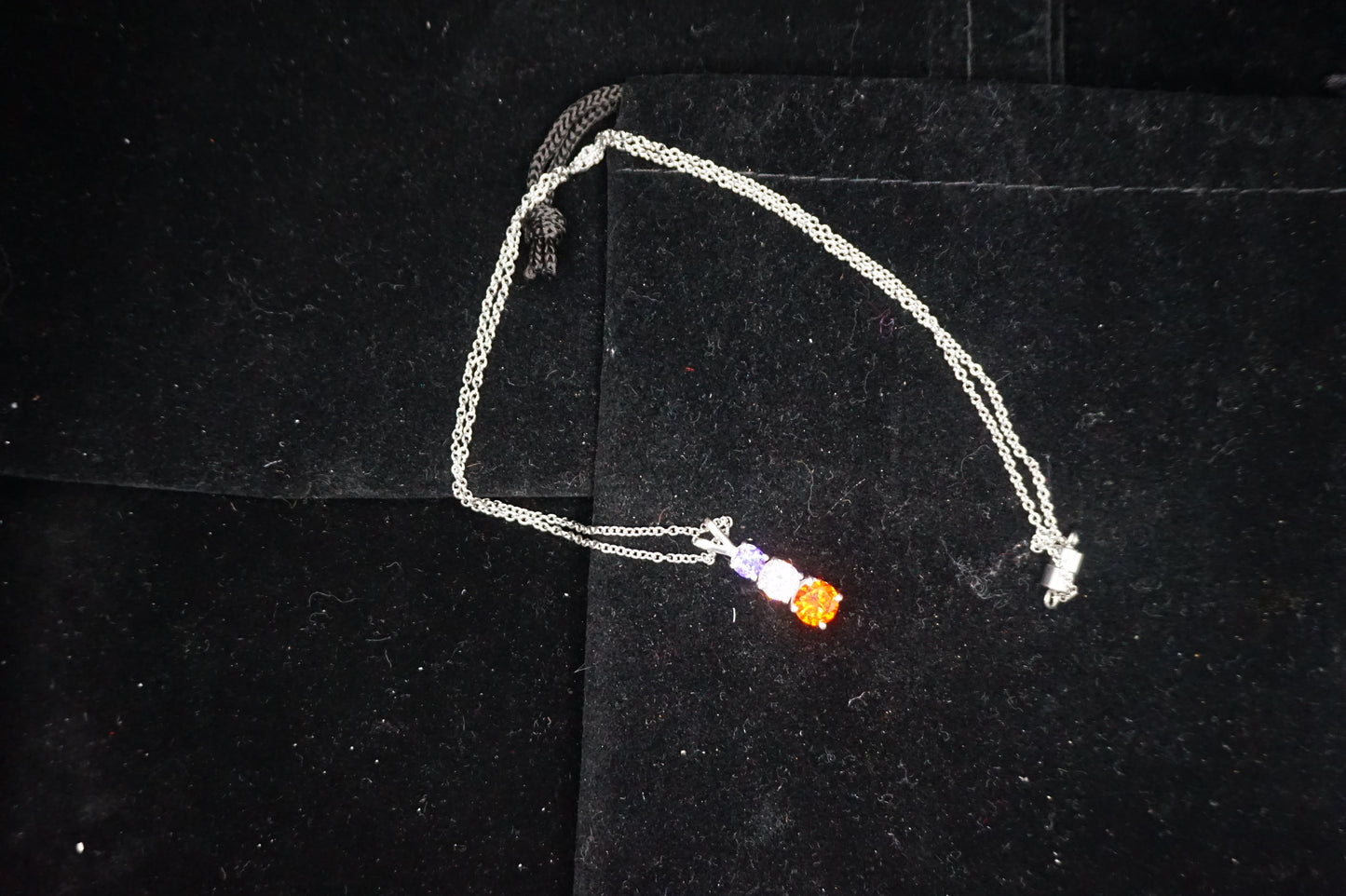 Multi Topaz Pendant with 20in Silver Chain