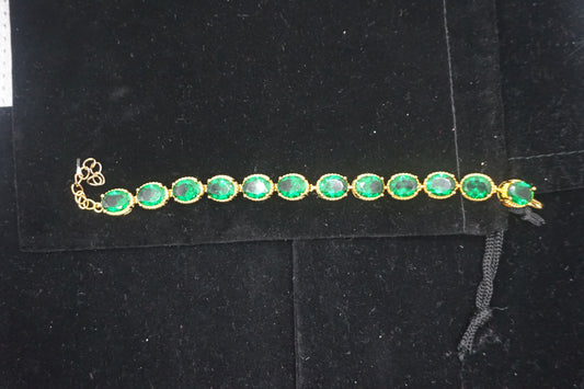 Simulated Emerald Bracelet