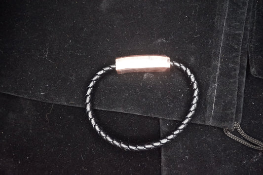 Black Leather Bracelet