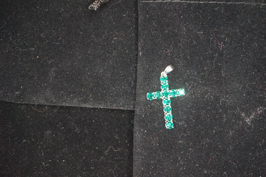 Lab Grown Emerald Cross