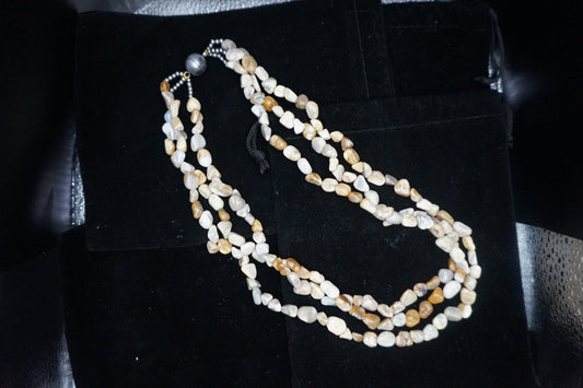 20in Triple Strand Stone Necklace