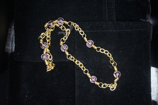 Lab Grown Pink Sapphire 25in Necklace