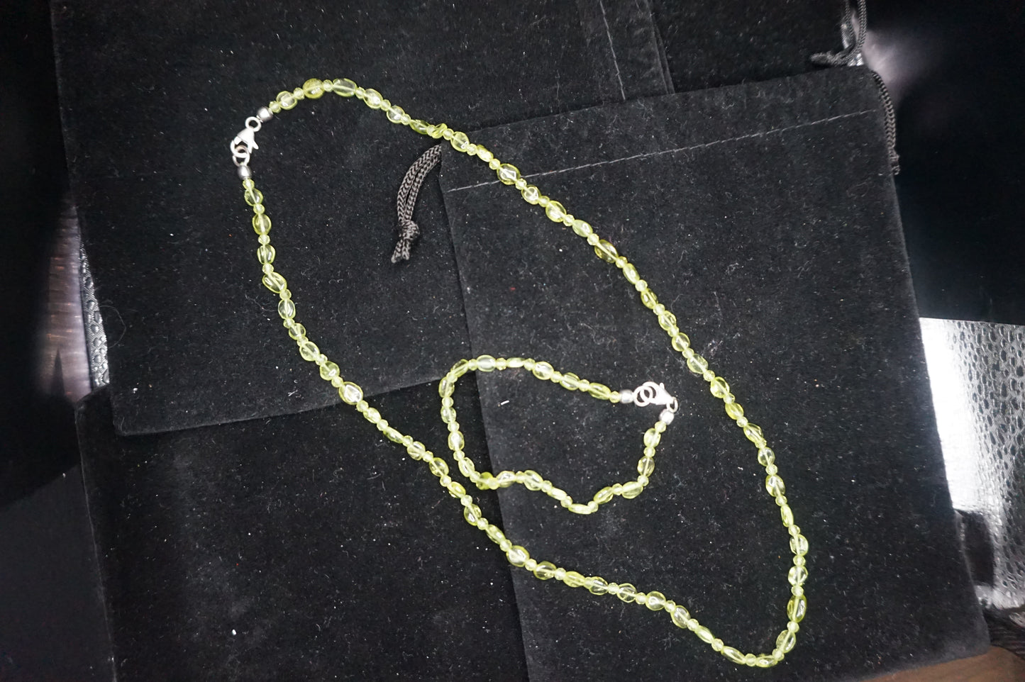 Peridot 18in Necklace and Bracelet set
