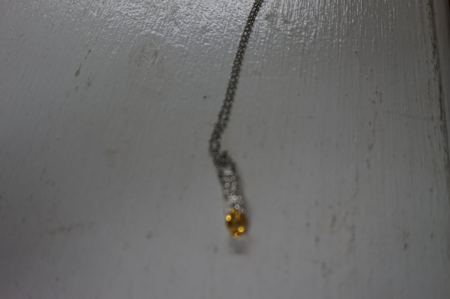 Yellow Topaz on 20in Silver Chain