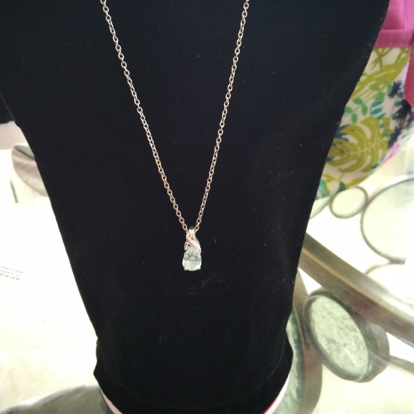 Sky Blue Topaz Ear Rings and Pendent Necklace