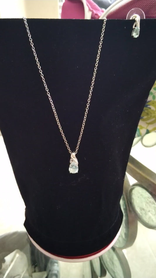 Sky Blue Topaz Ear Rings and Pendent Necklace